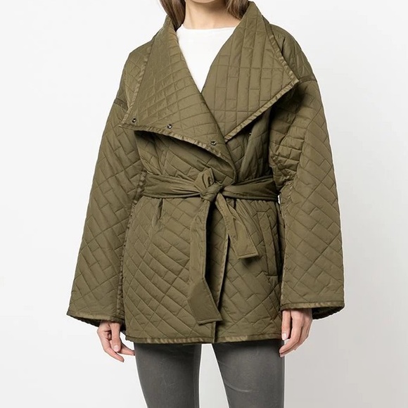 FRAME Quilted Drape Neck Coat/Jacket - Picture 13 of 13
